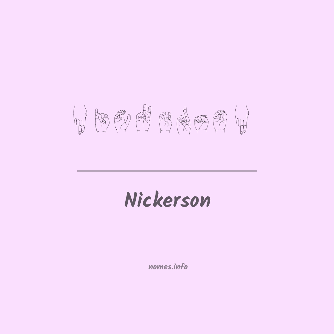 Nickerson em Libras