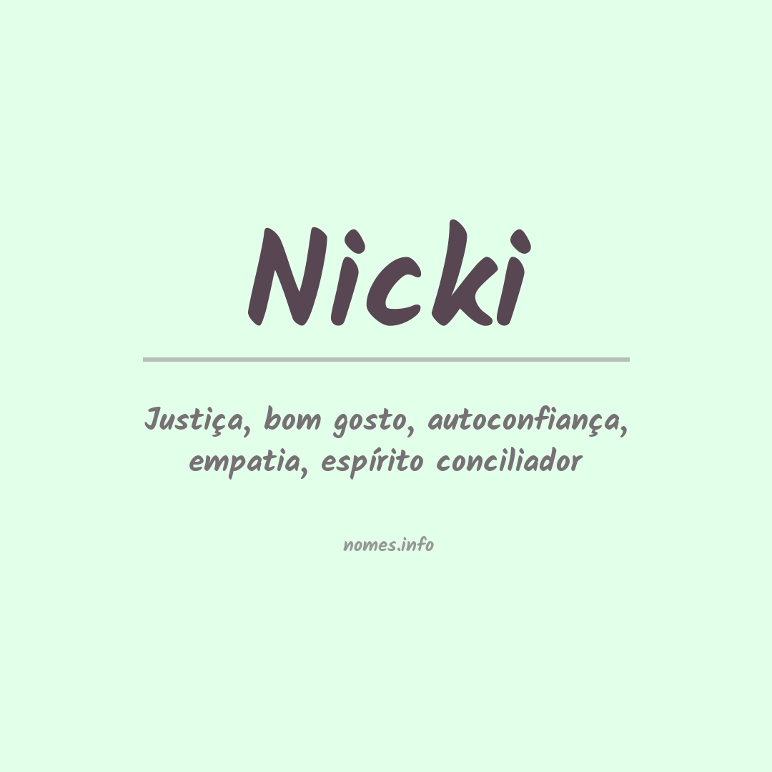 Significado do nome Nicki