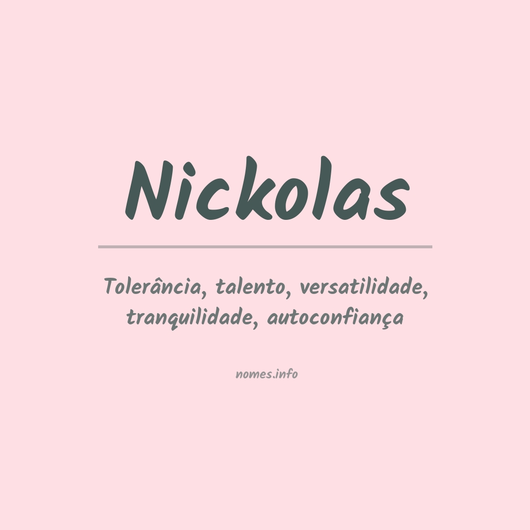 Significado do nome Nickolas