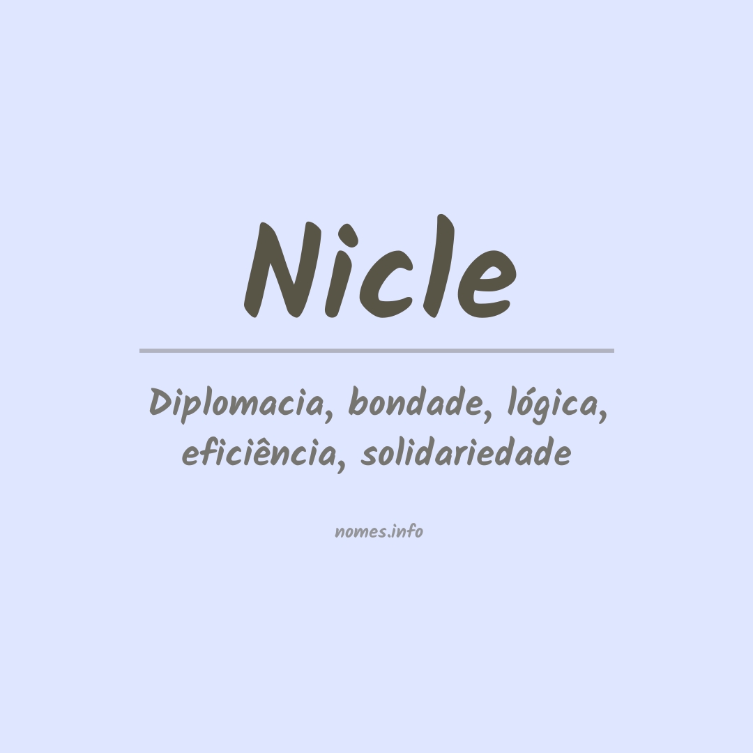 Significado do nome Nicle