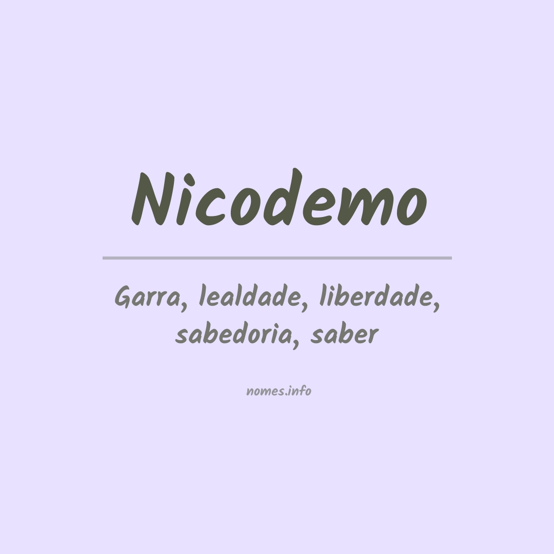 Significado do nome Nicodemo