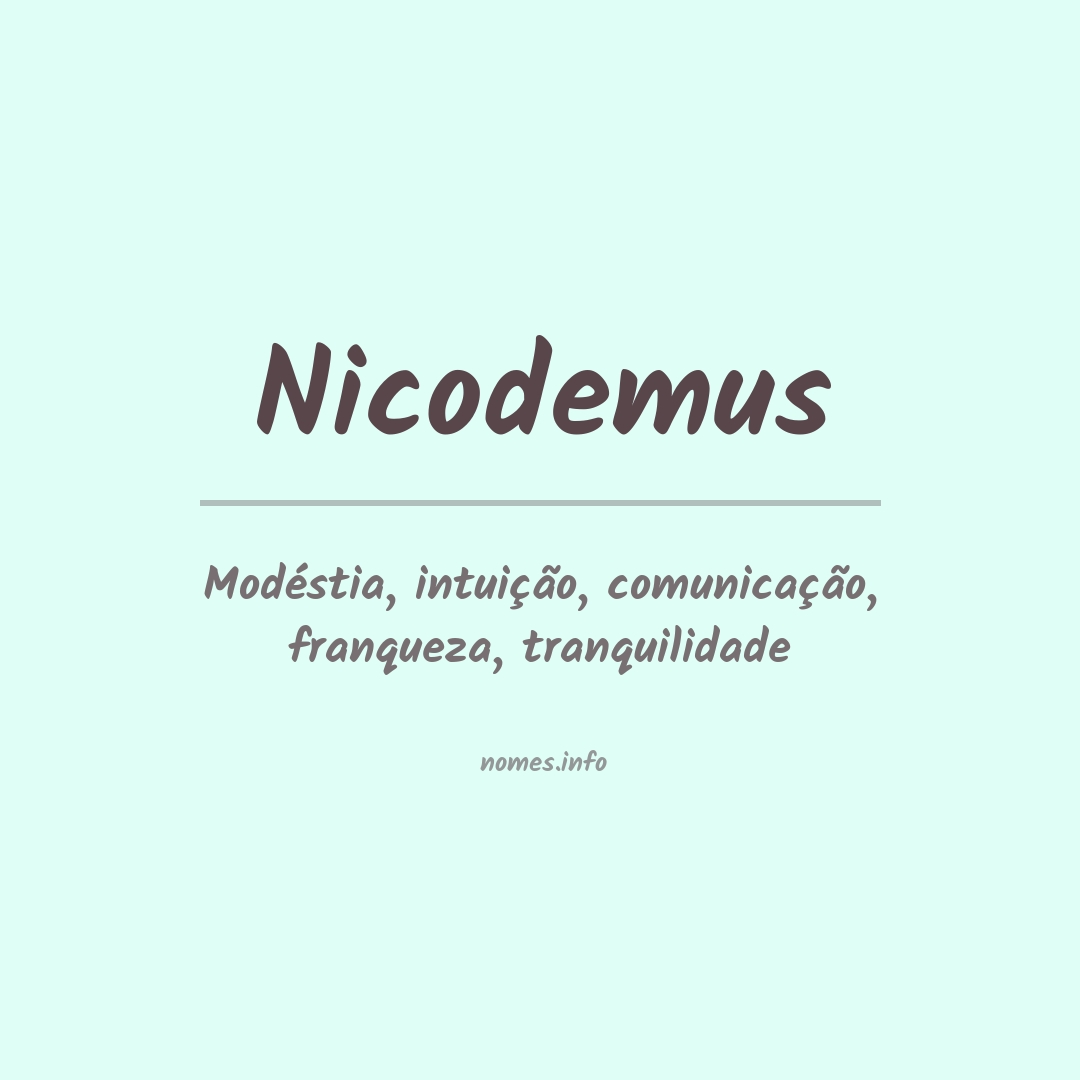 Significado do nome Nicodemus