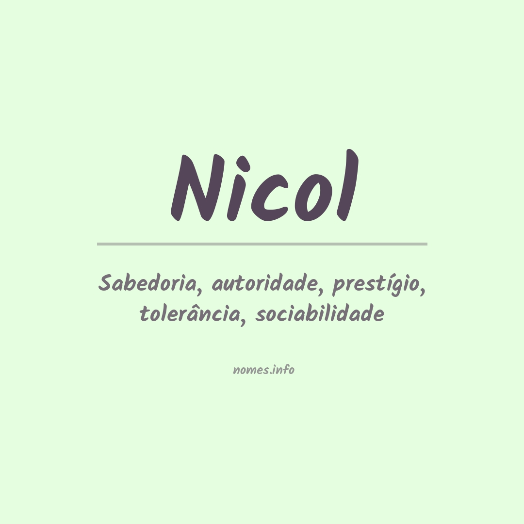 Significado do nome Nicol