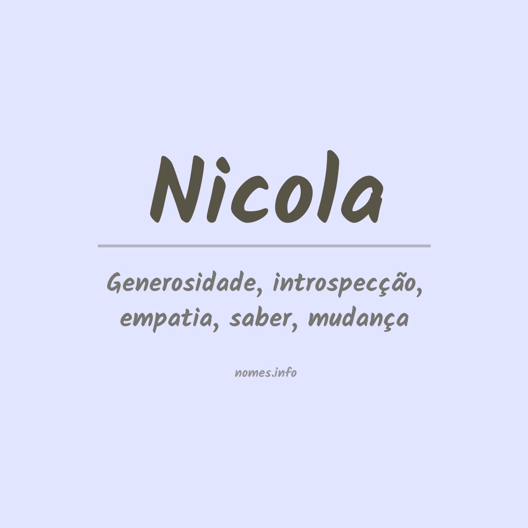 Significado do nome Nicola