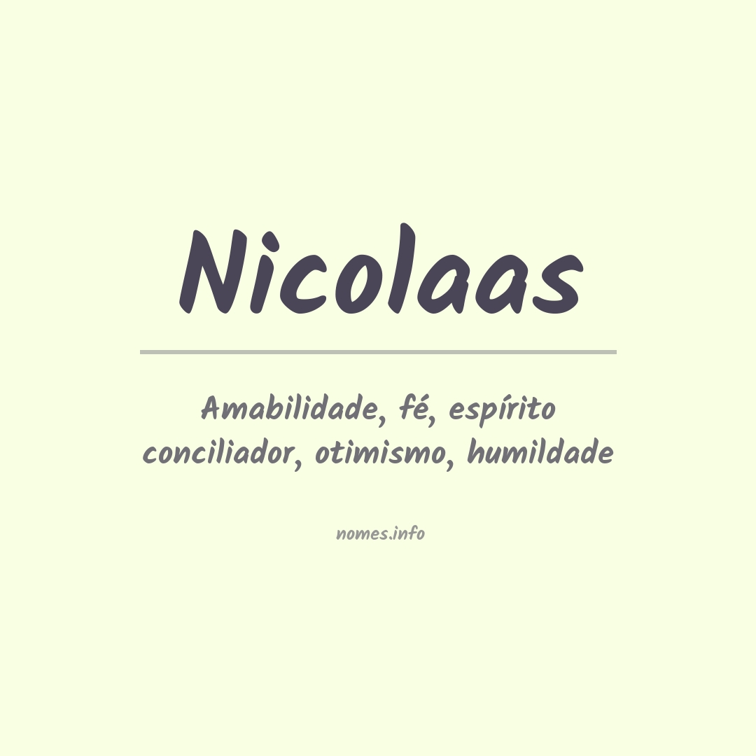 Significado do nome Nicolaas