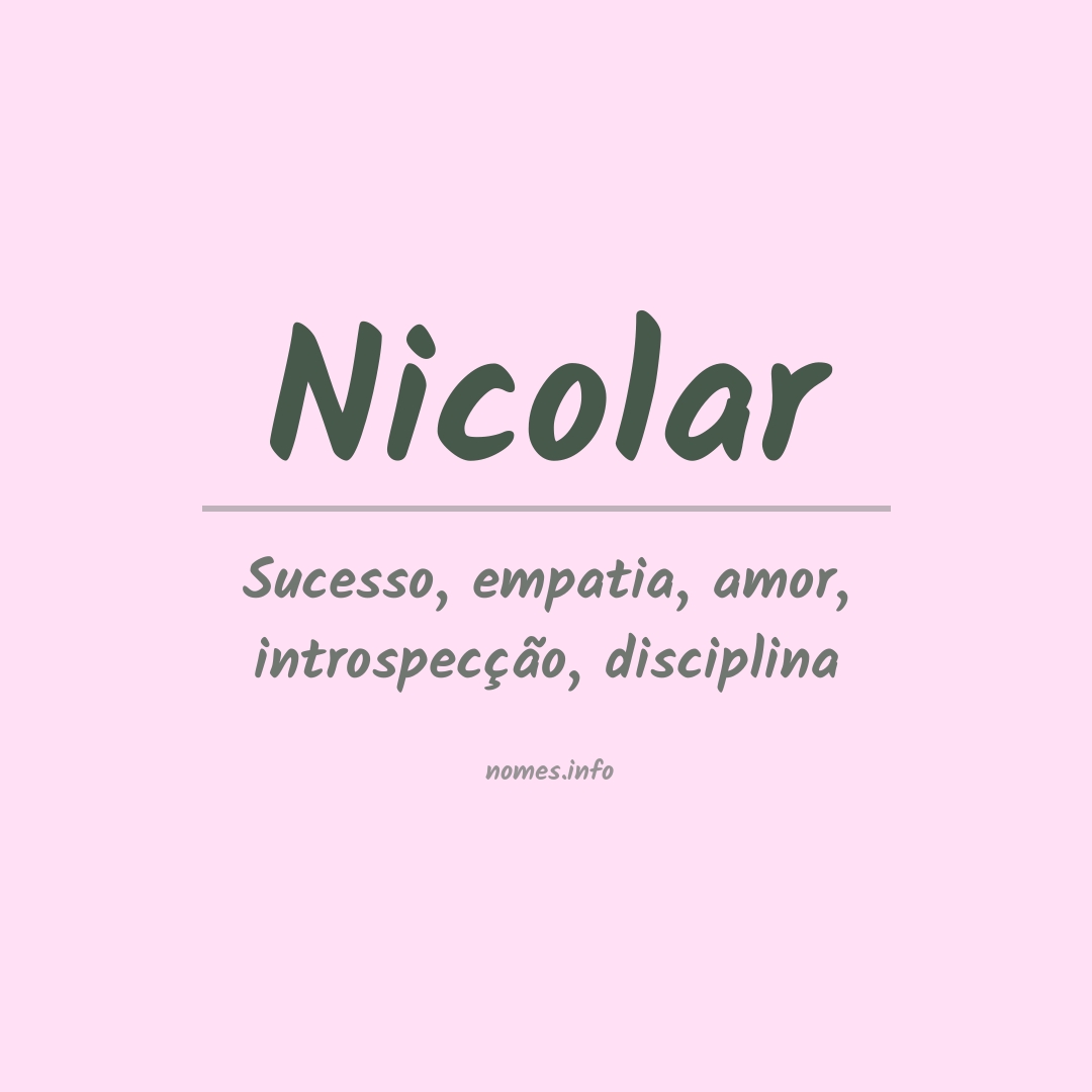 Significado do nome Nicolar