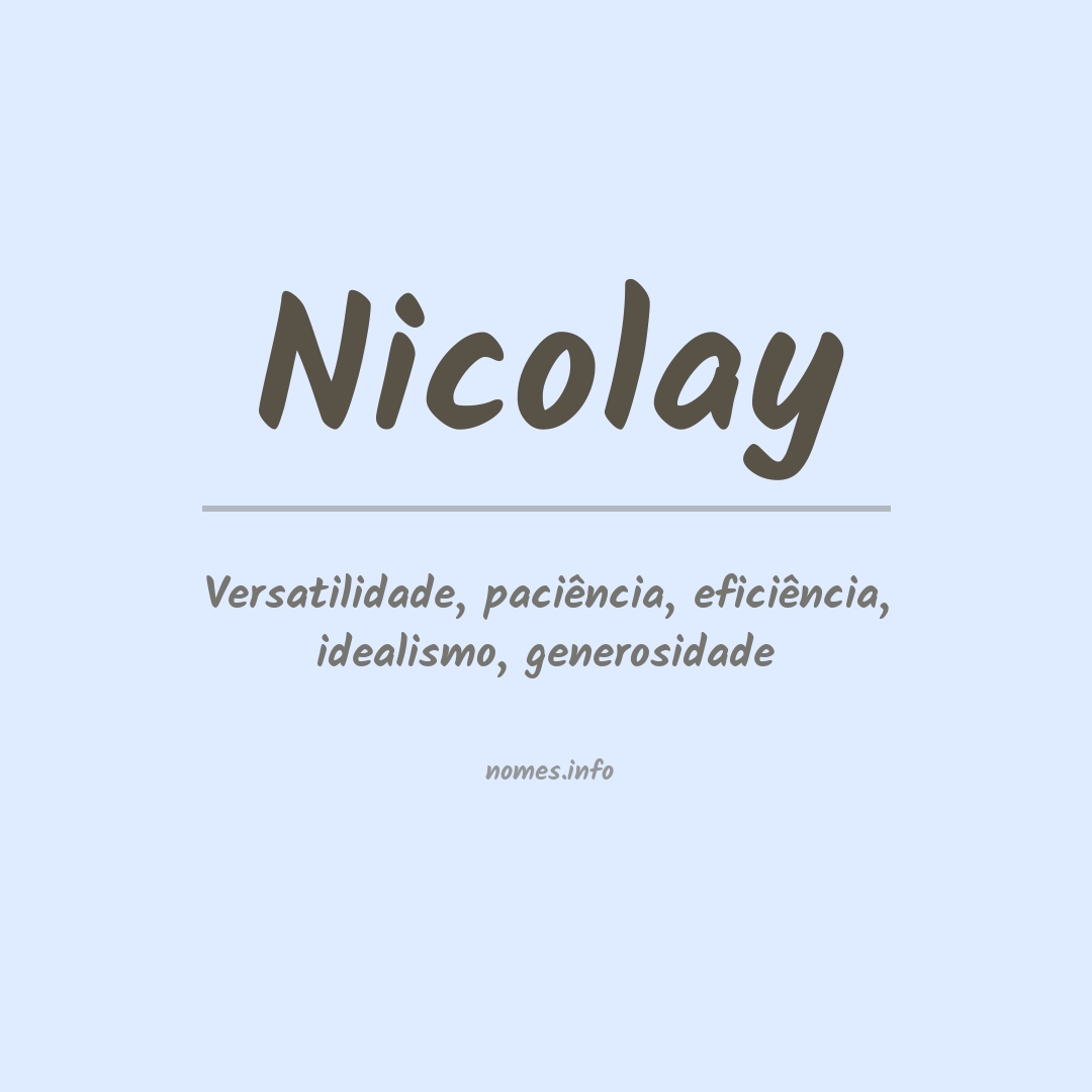 Significado do nome Nicolay