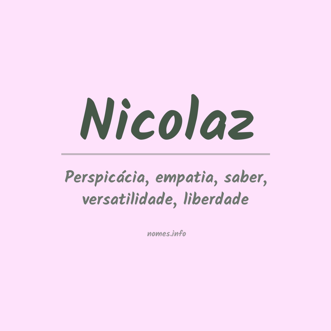 Significado do nome Nicolaz