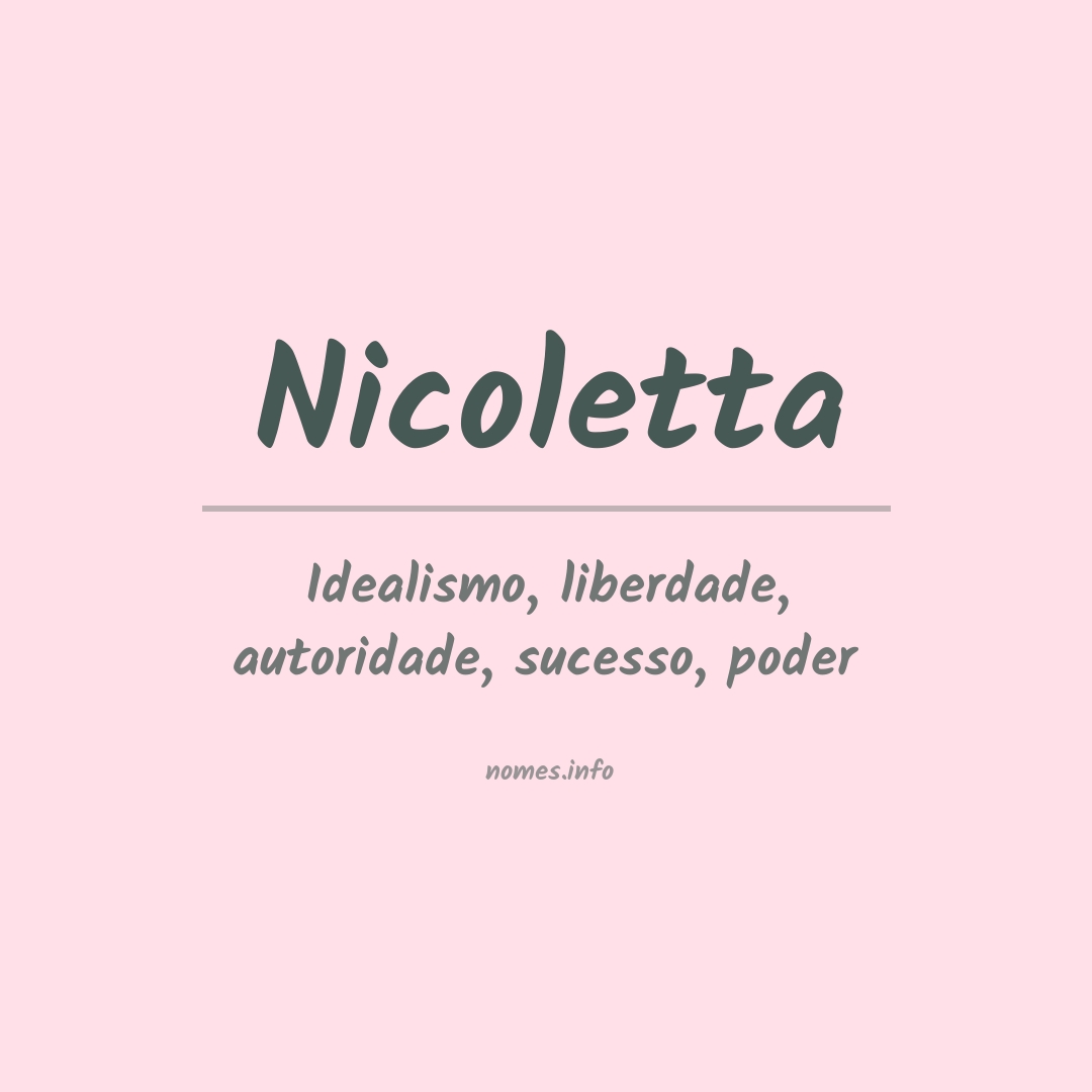 Significado do nome Nicoletta