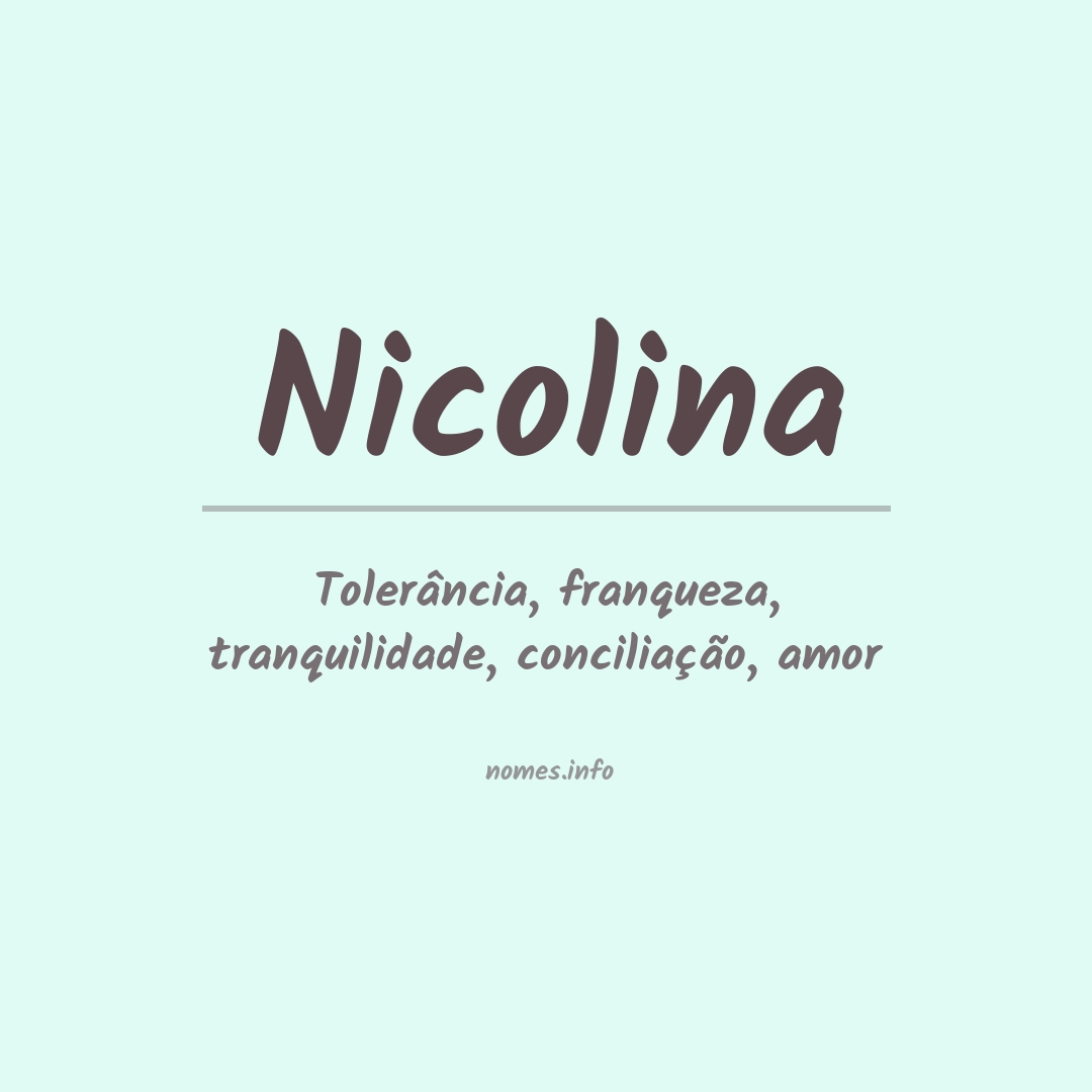 Significado do nome Nicolina Significado do nome Nicolina