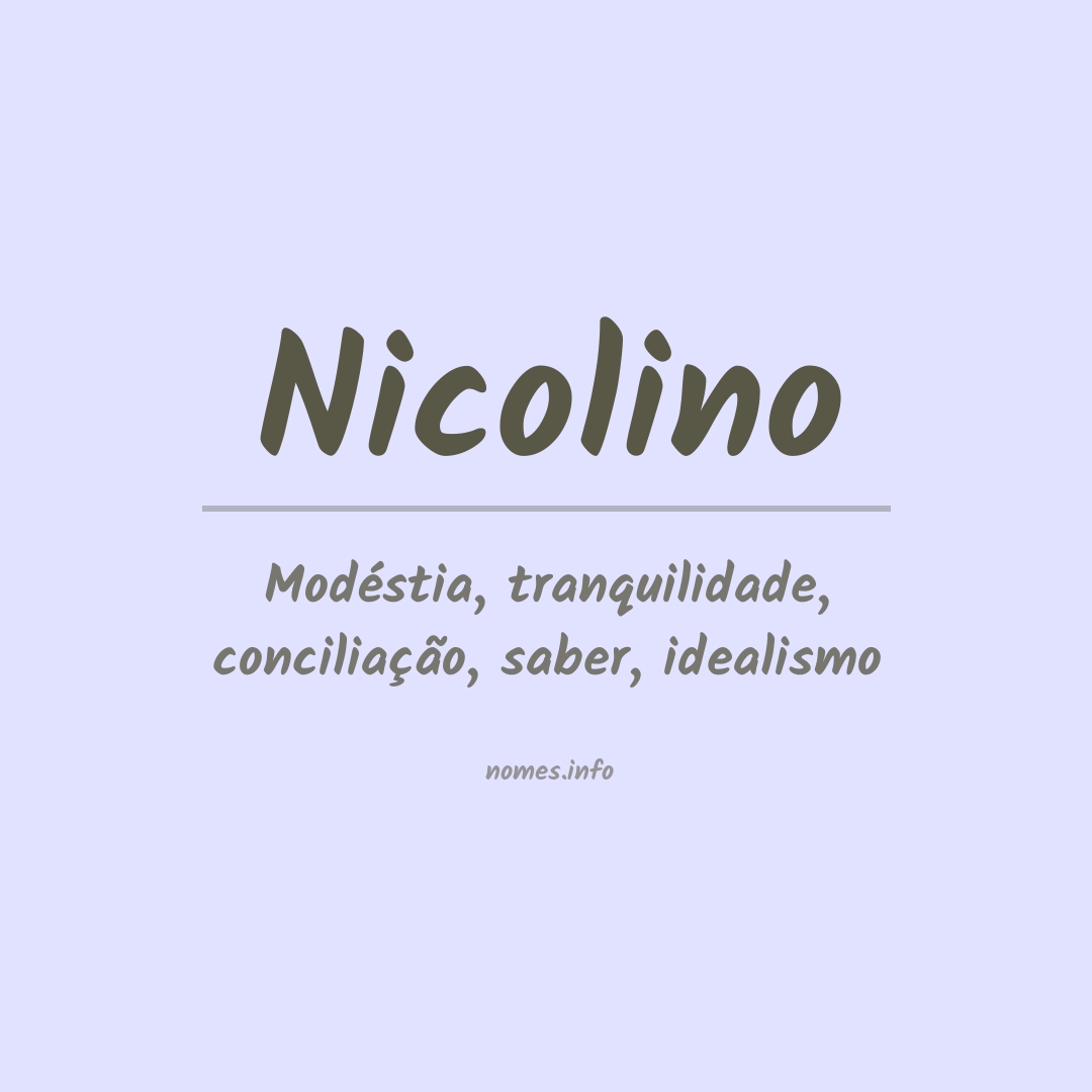 Significado do nome Nicolino