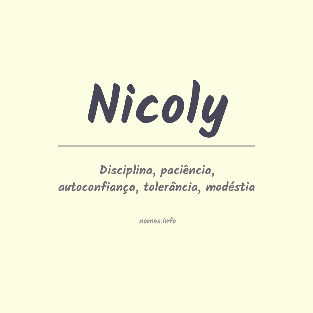 Significado do nome Nicoly