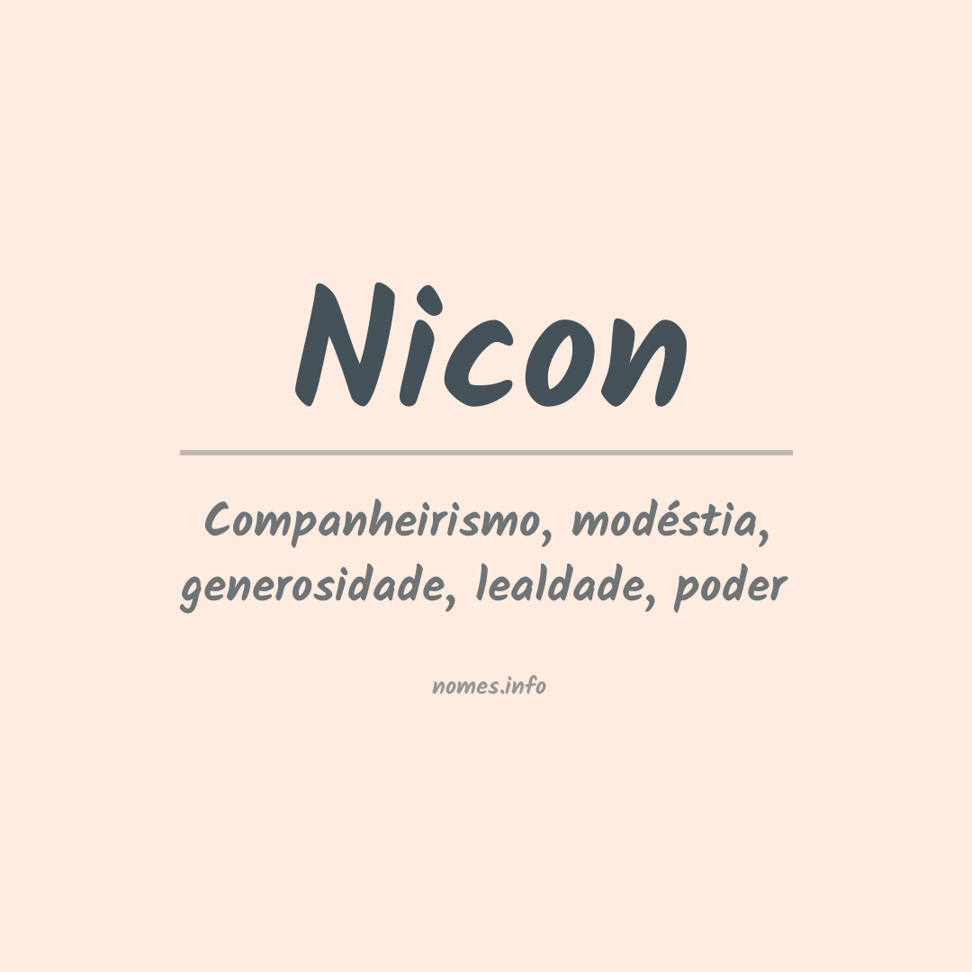 Significado do nome Nicon