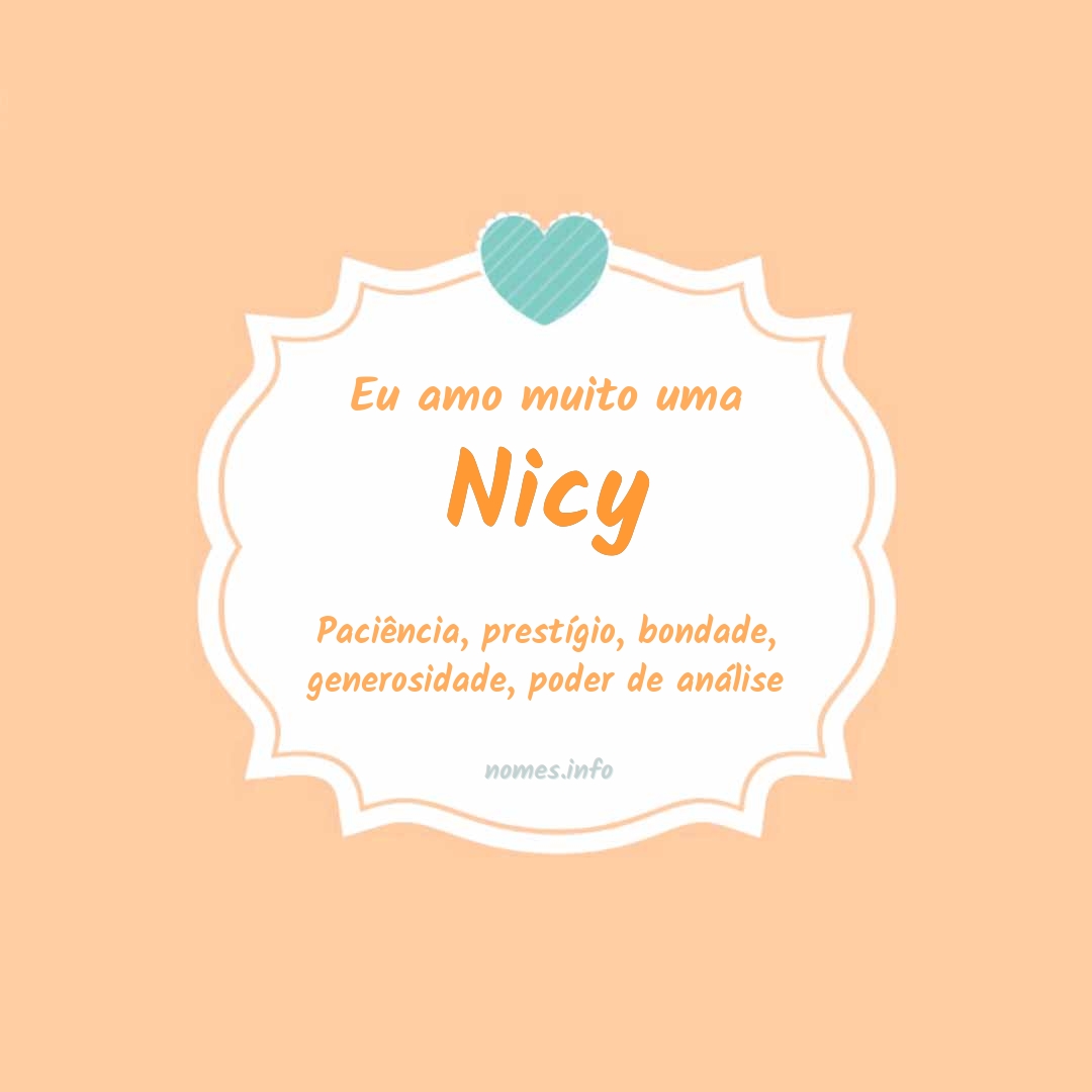 Eu amo muito Nicy