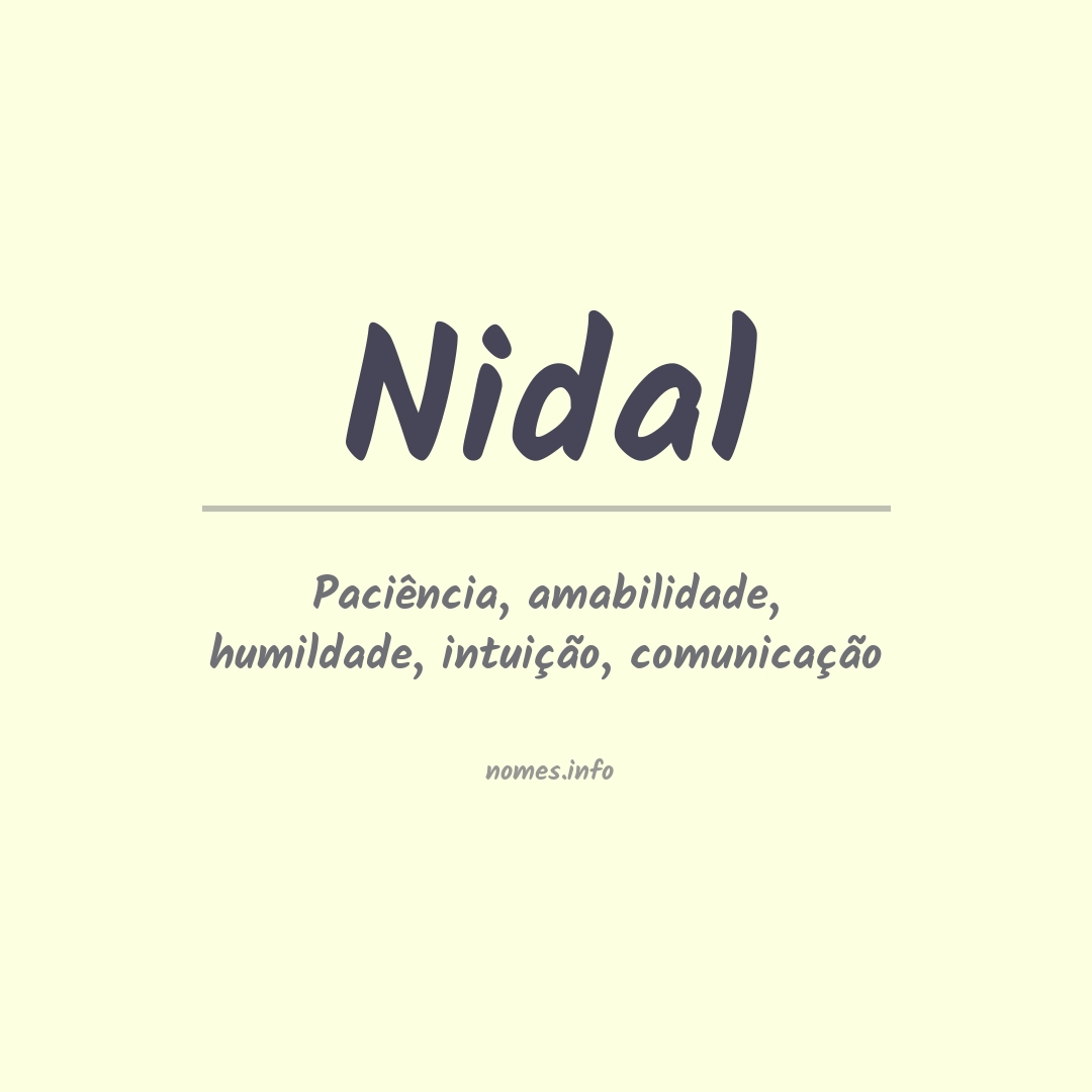 Significado do nome Nidal