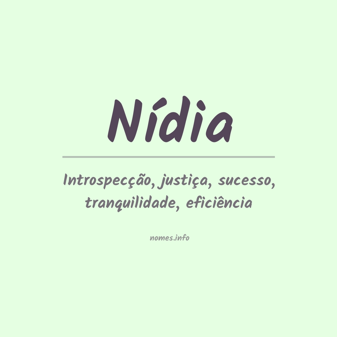 Significado do nome Nídia