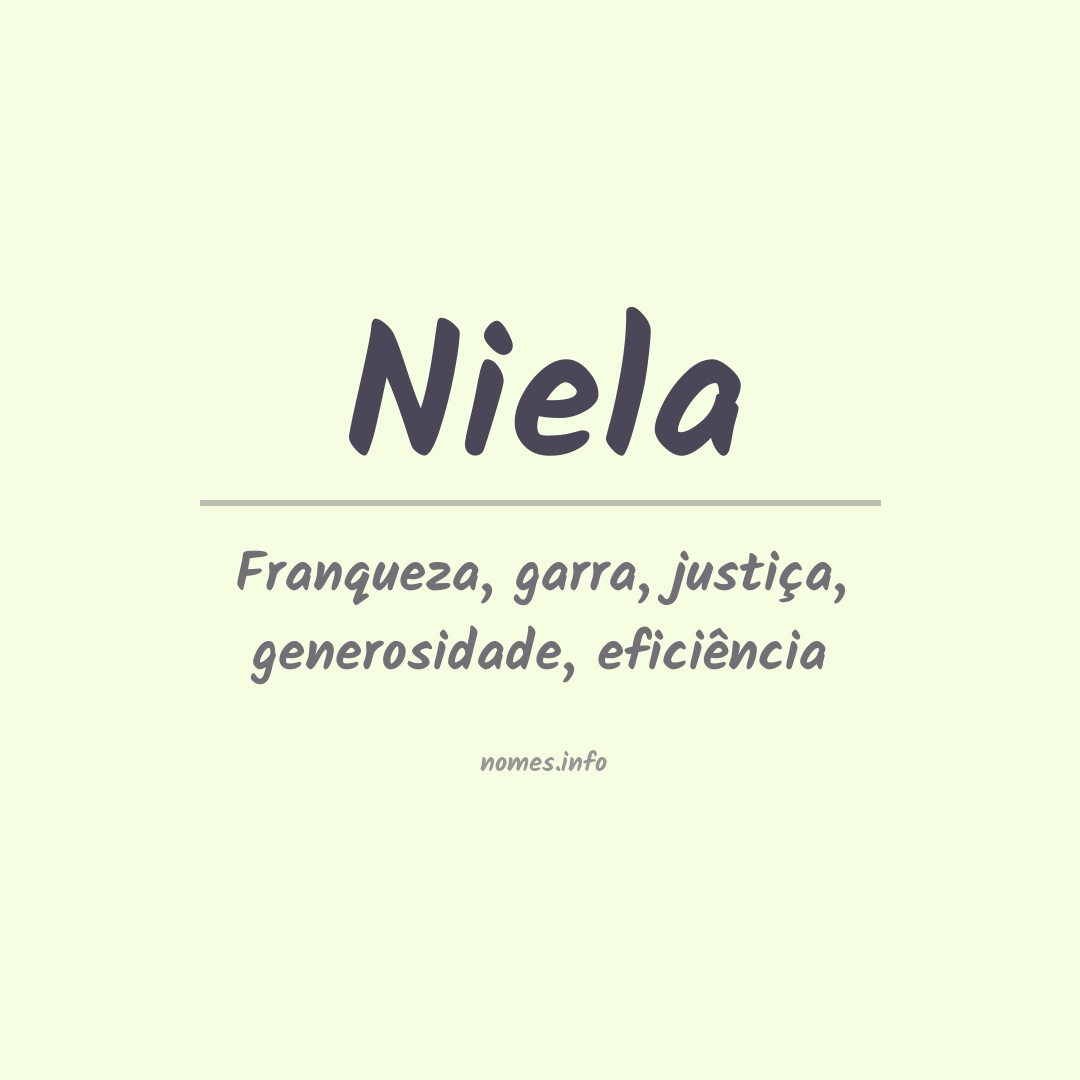 Significado do nome Niela