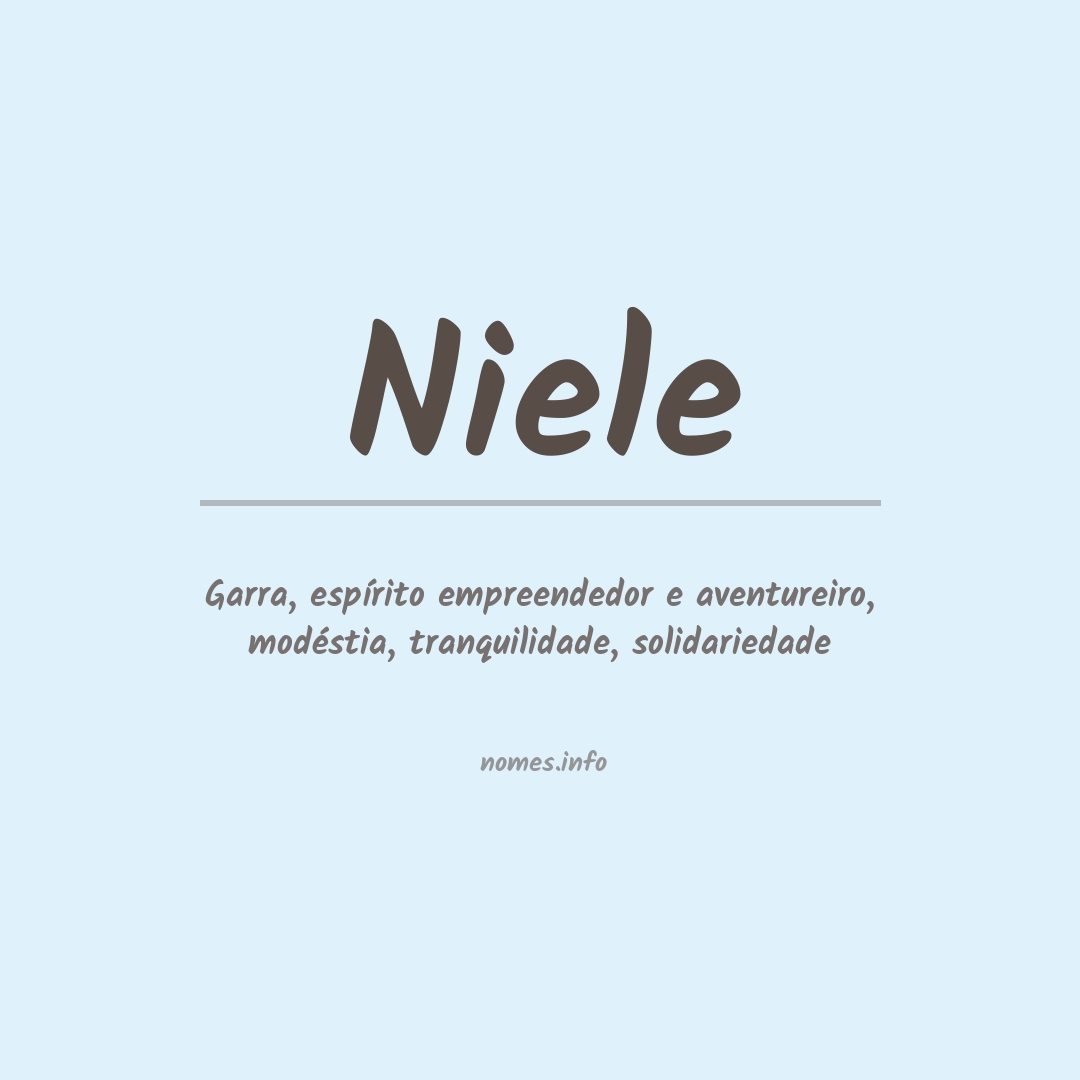 Significado do nome Niele