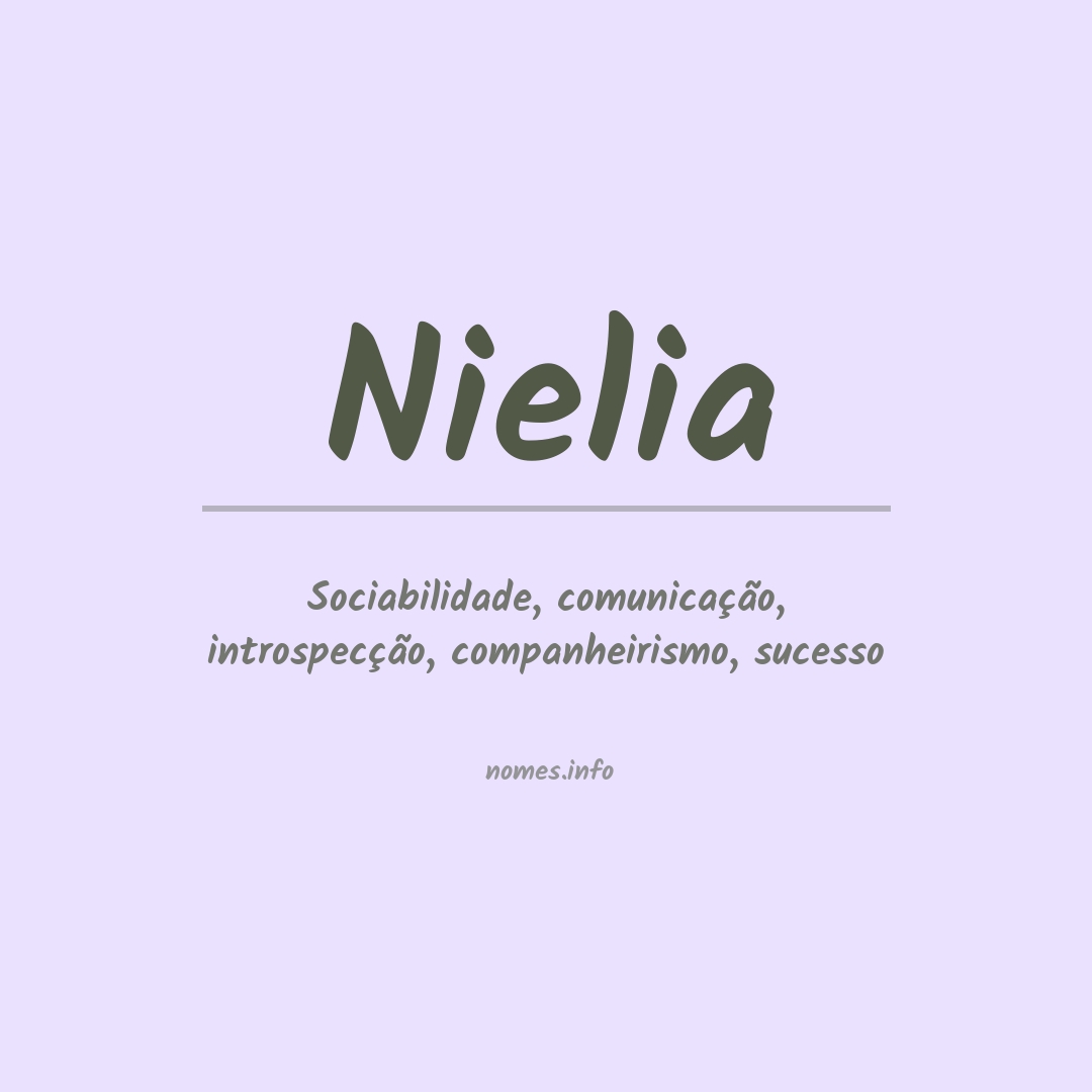 Significado do nome Nielia