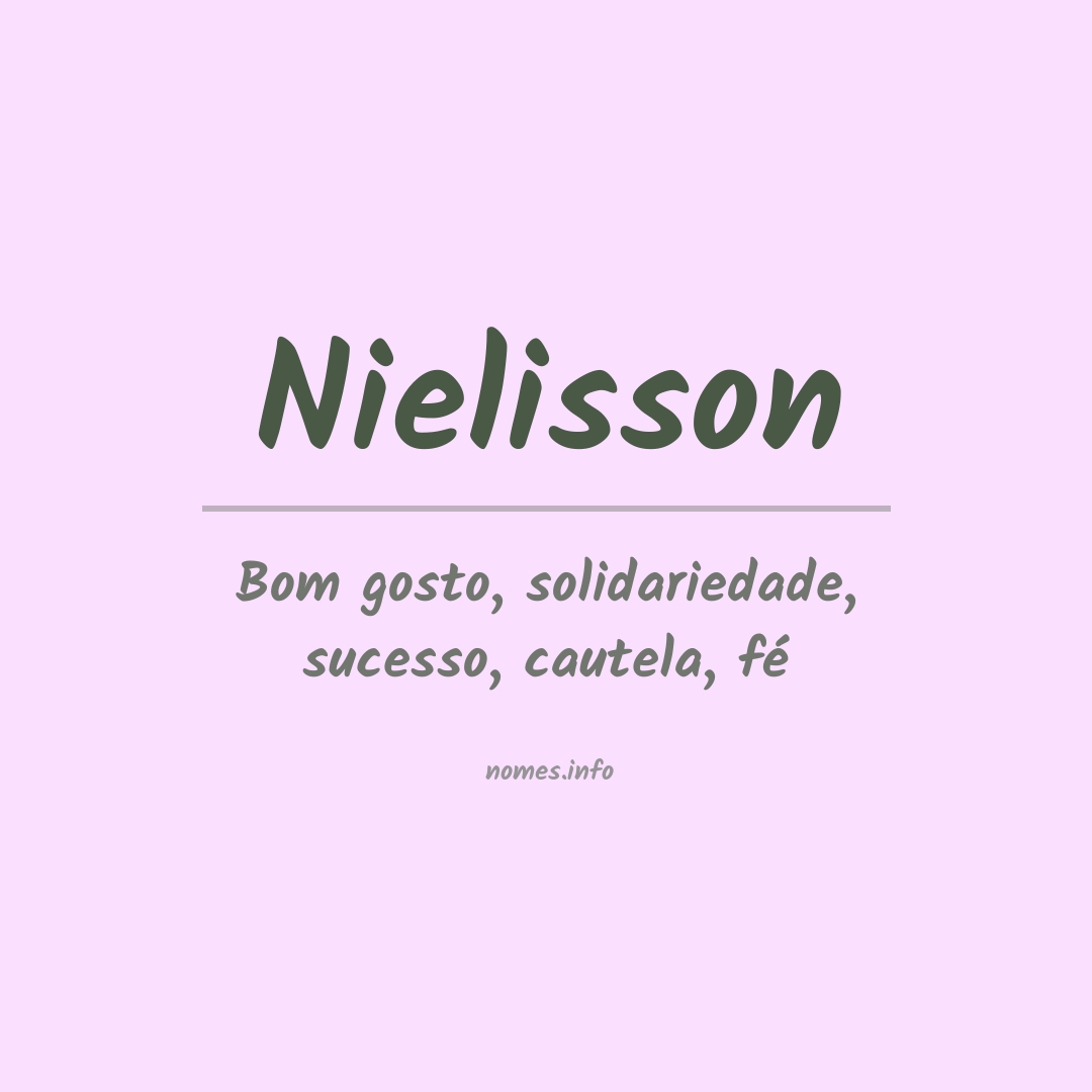 Significado do nome Nielisson