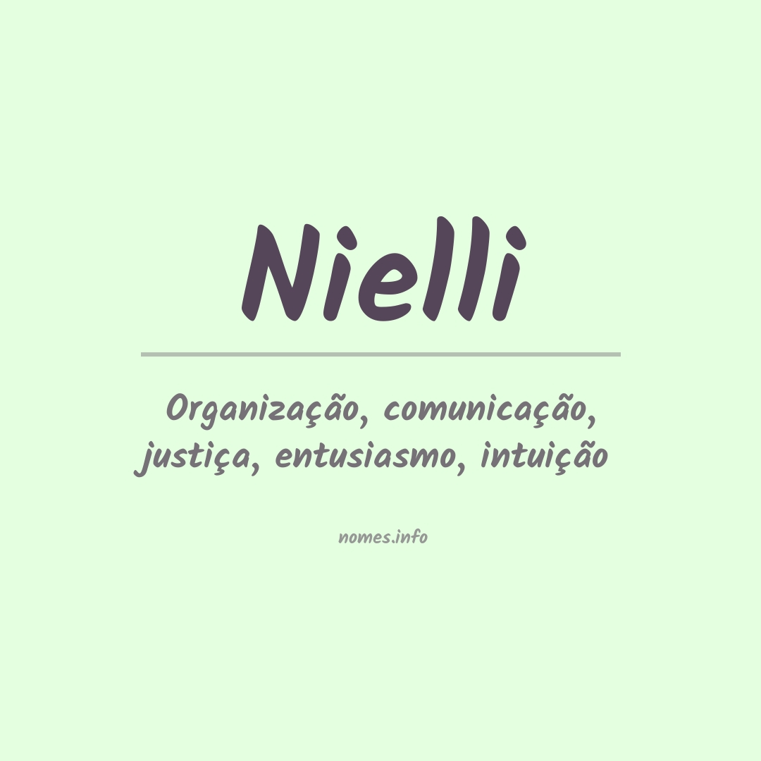Significado do nome Nielli