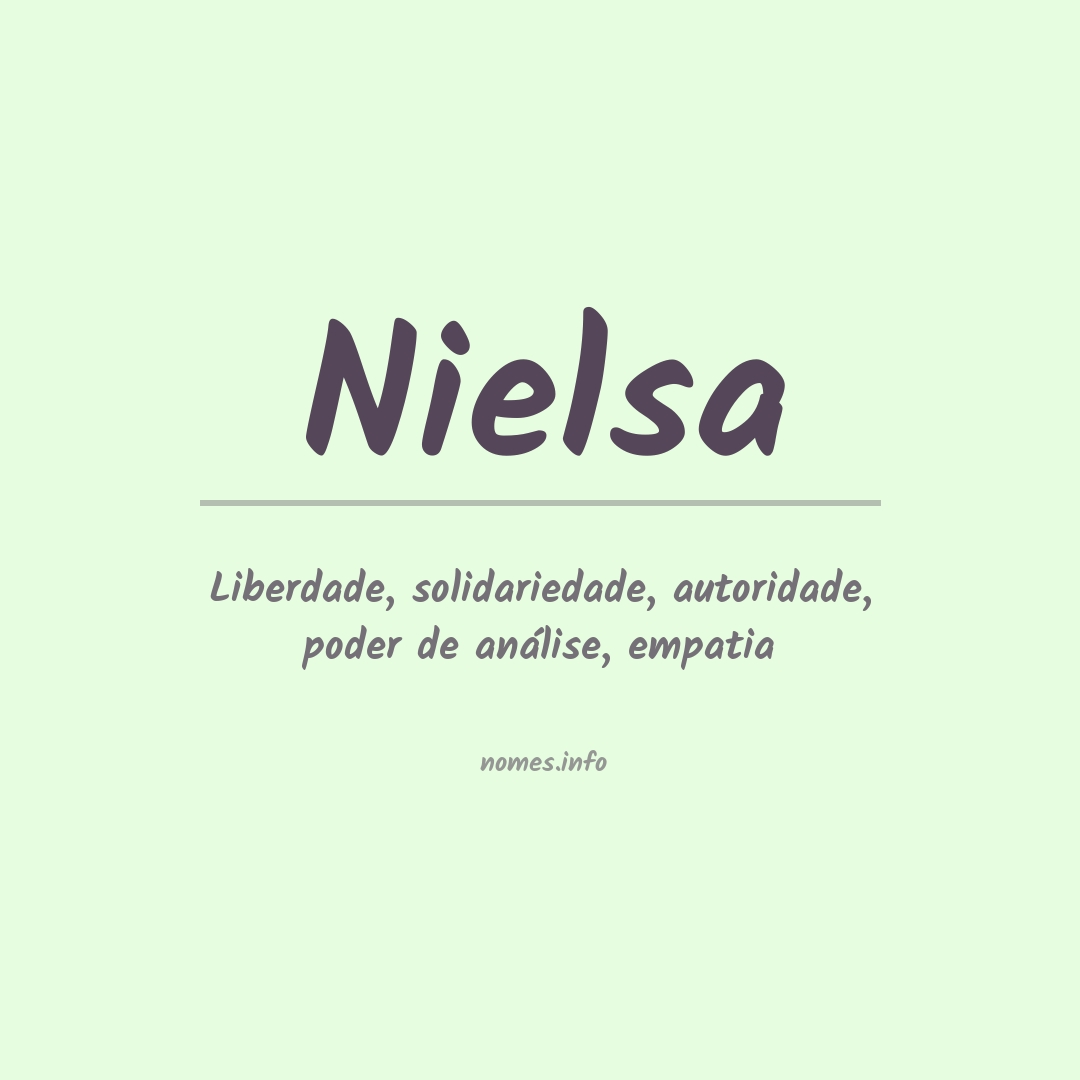 Significado do nome Nielsa