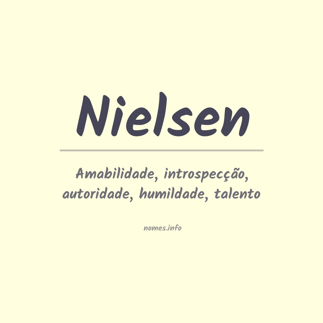 Significado do nome Nielsen