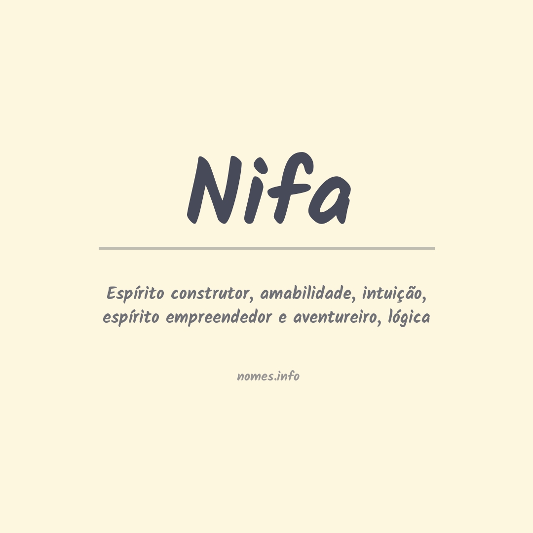 Significado do nome Nifa