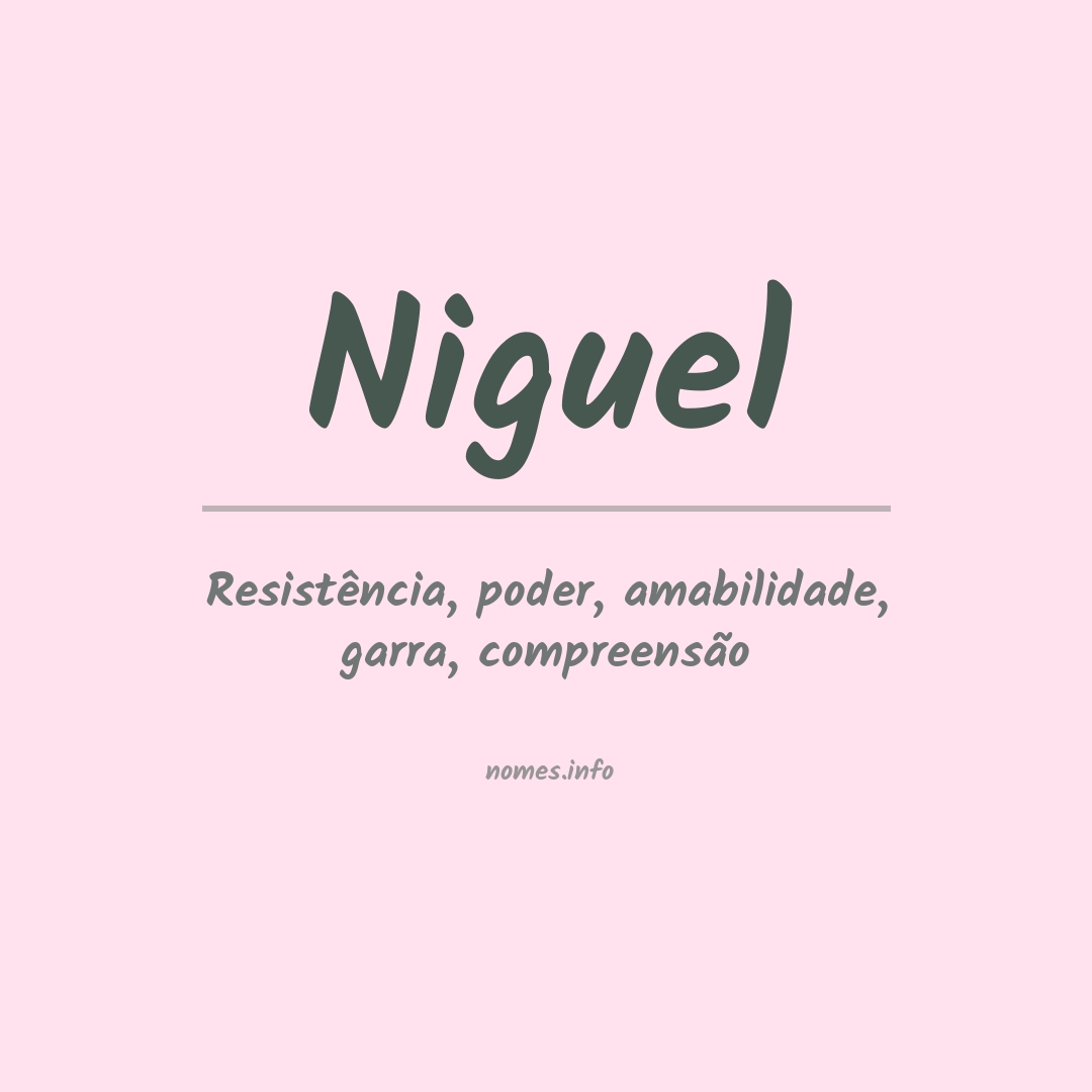 Significado do nome Niguel