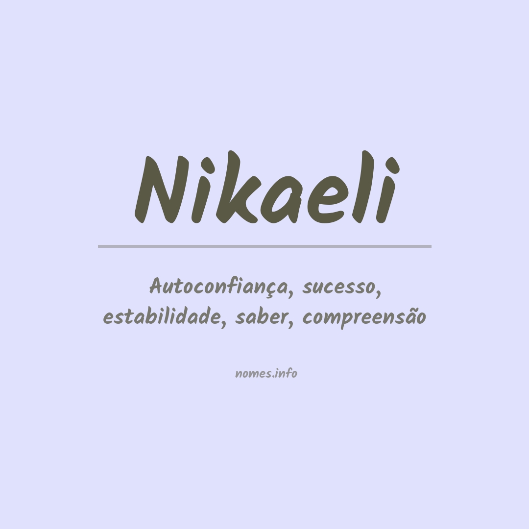 Significado do nome Nikaeli