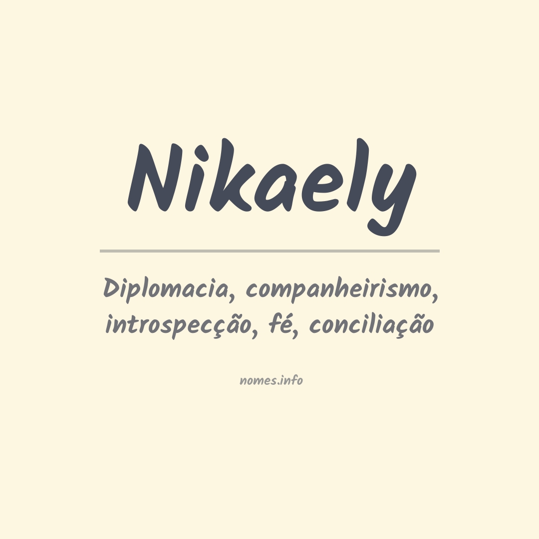 Significado do nome Nikaely