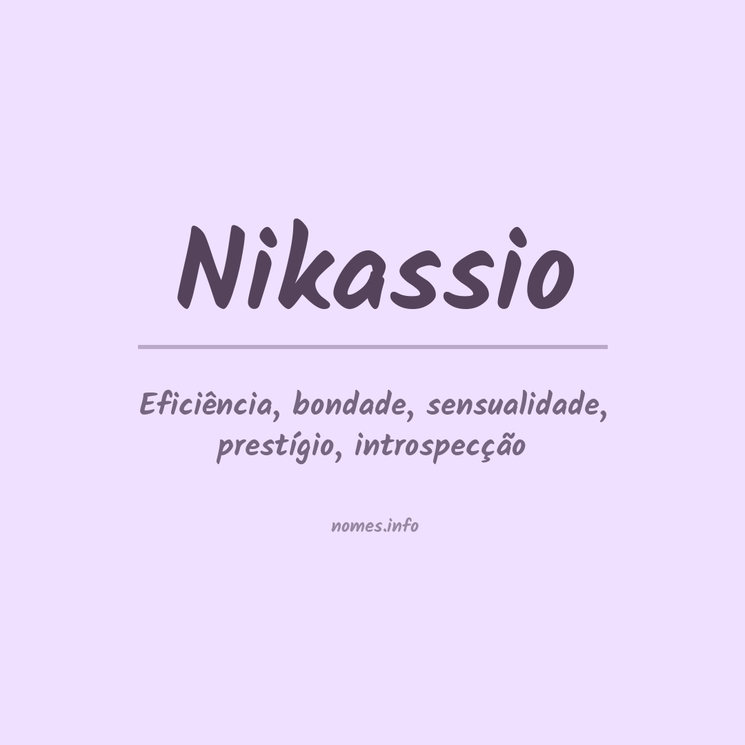 Significado do nome Nikassio