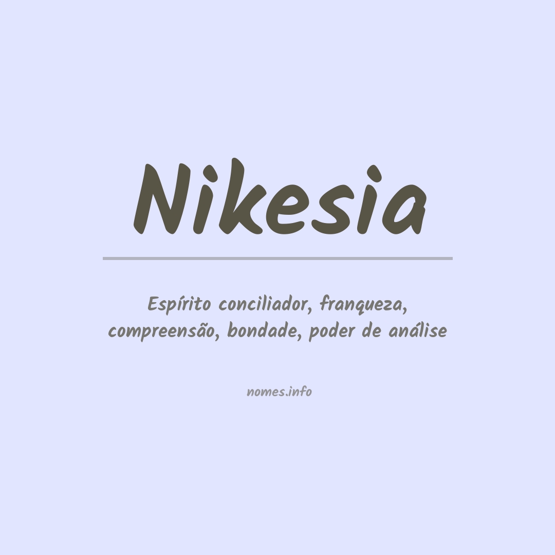 Significado do nome Nikesia