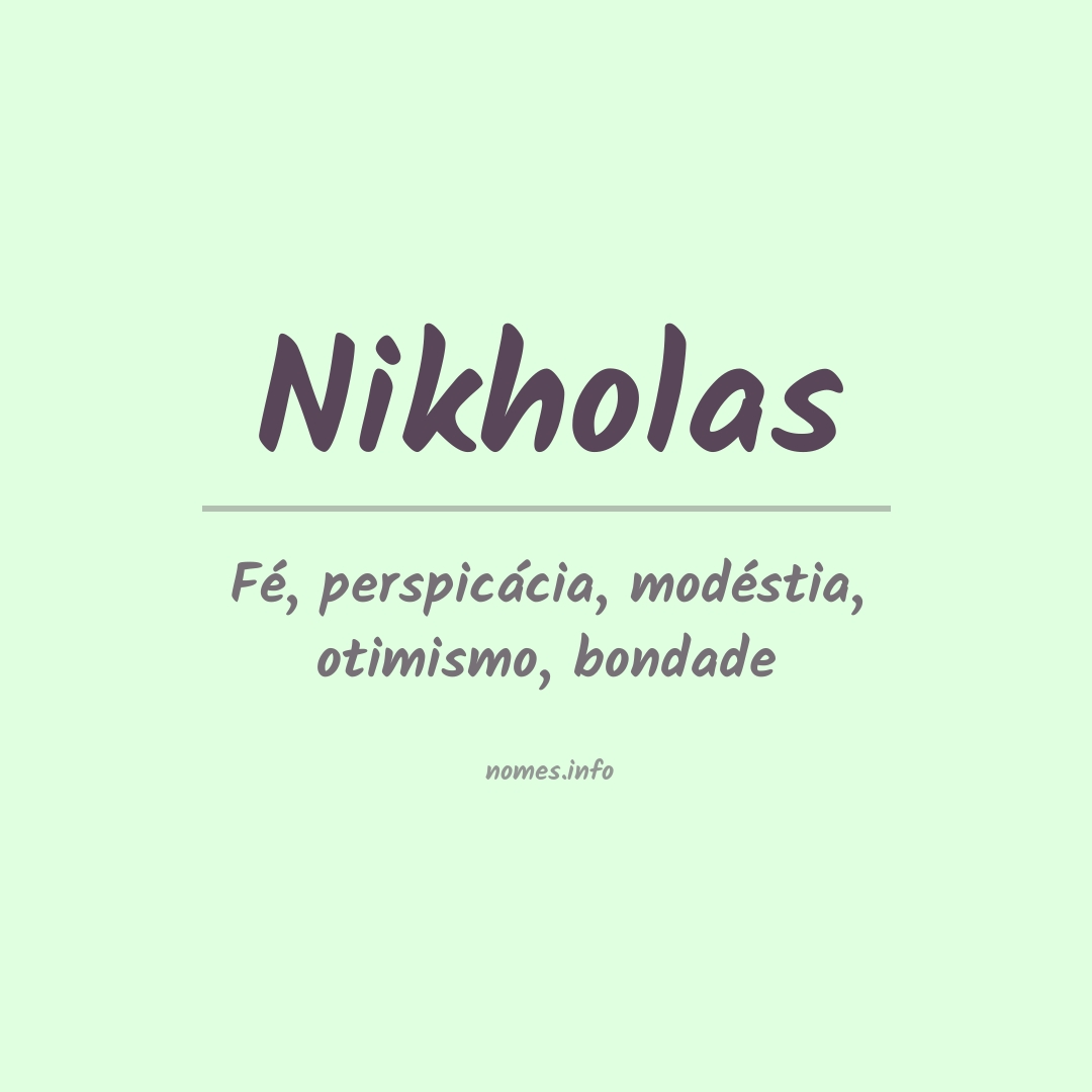 Significado do nome Nikholas