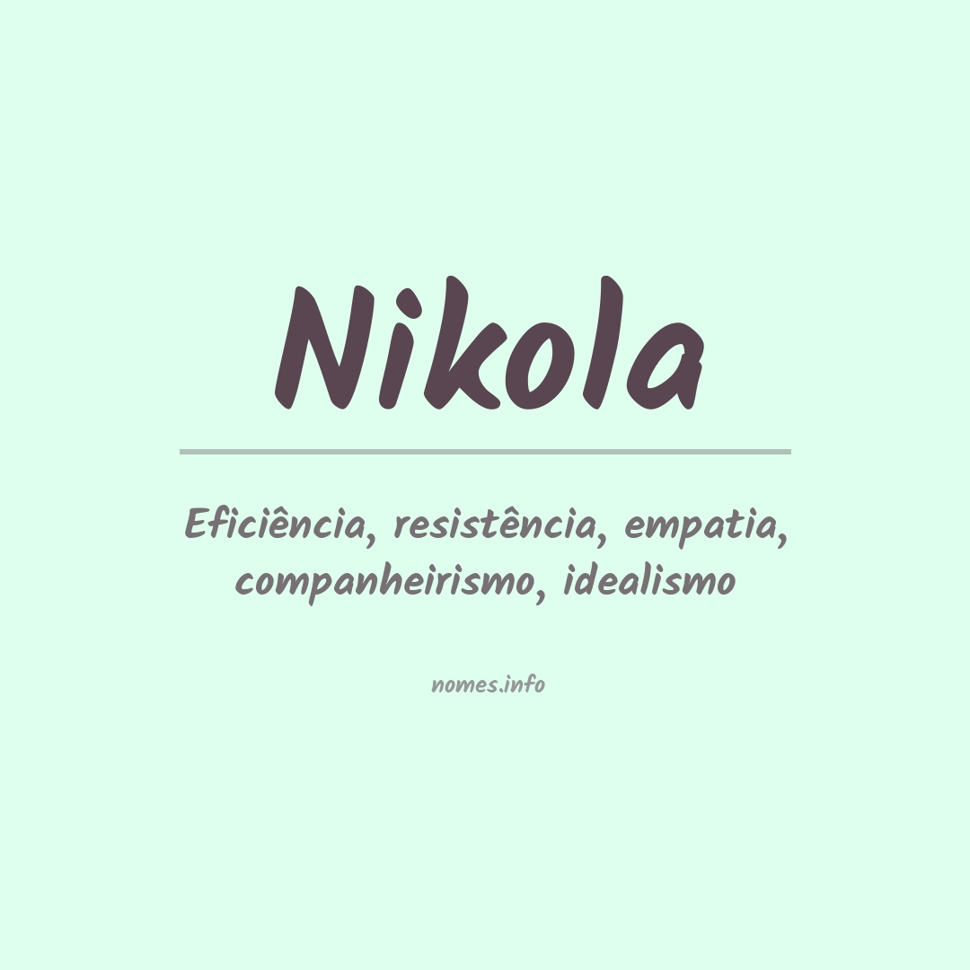 Significado do nome Nikola