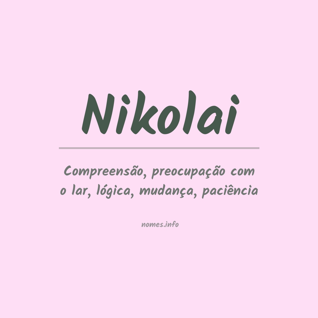 Significado do nome Nikolai