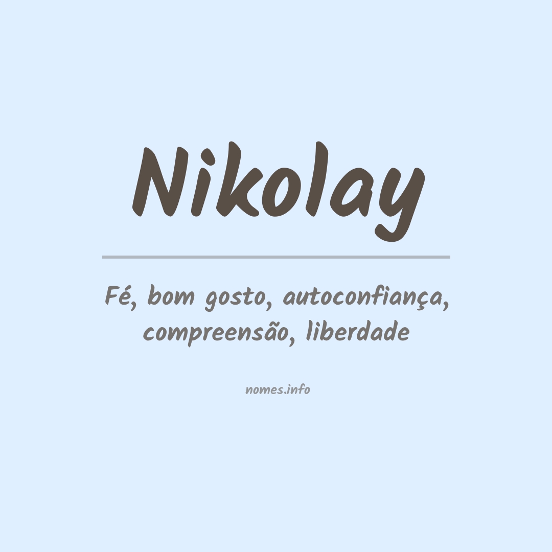 Significado do nome Nikolay