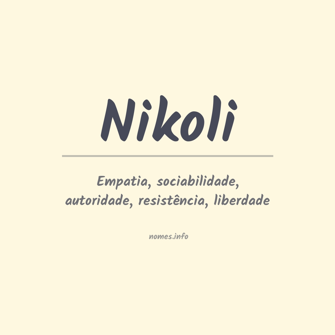 Significado do nome Nikoli