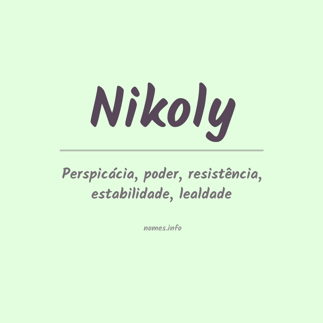 Significado do nome Nikoly