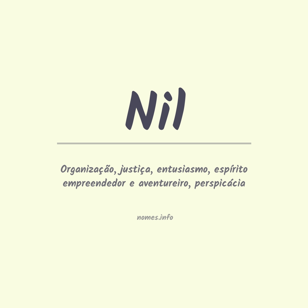 Significado do nome Nil