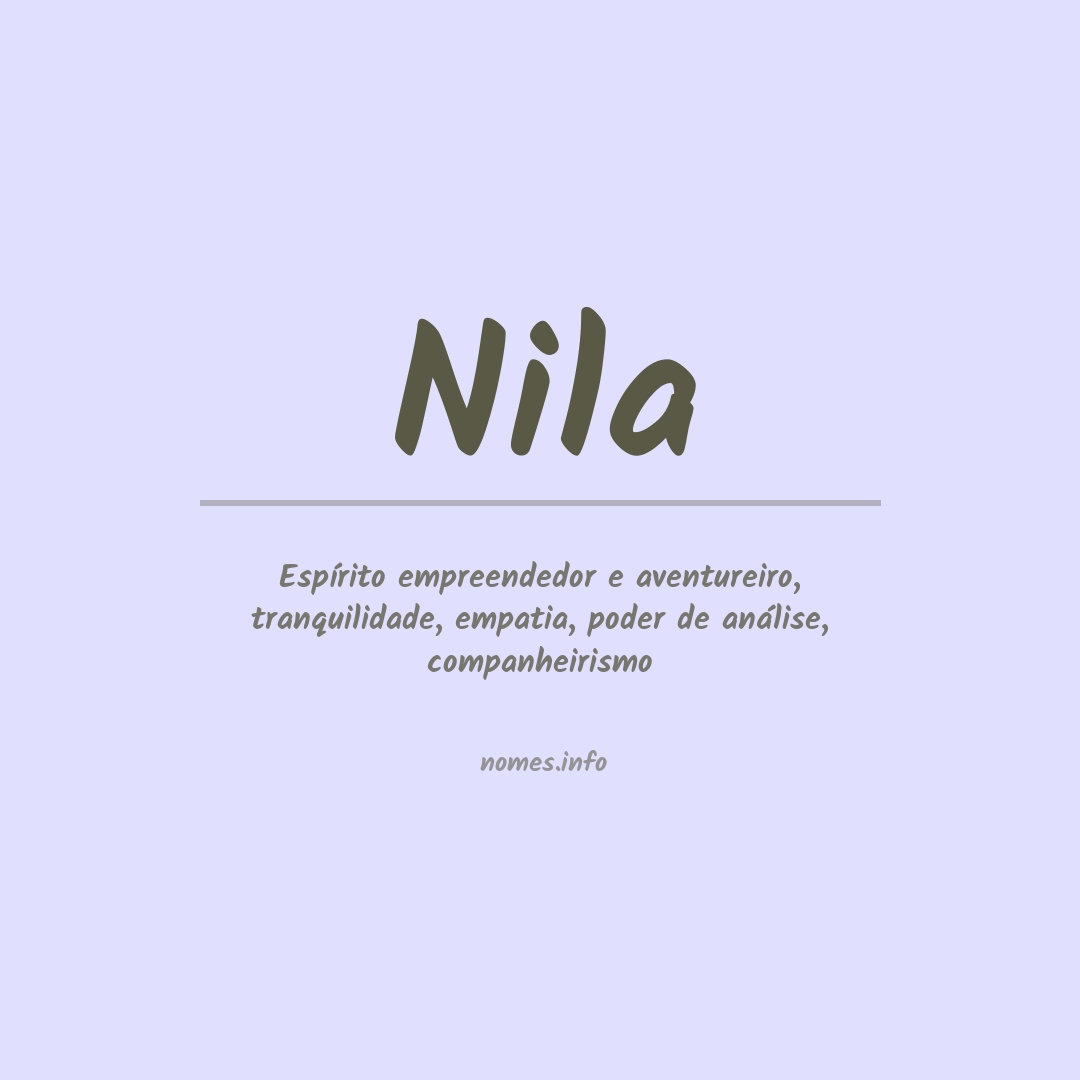 Significado do nome Nila