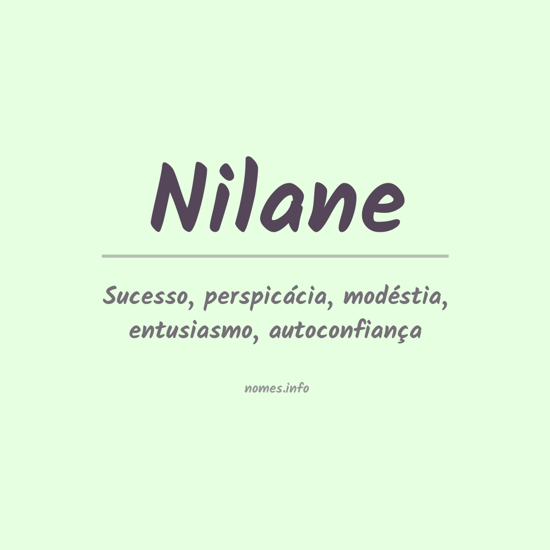 Significado do nome Nilane