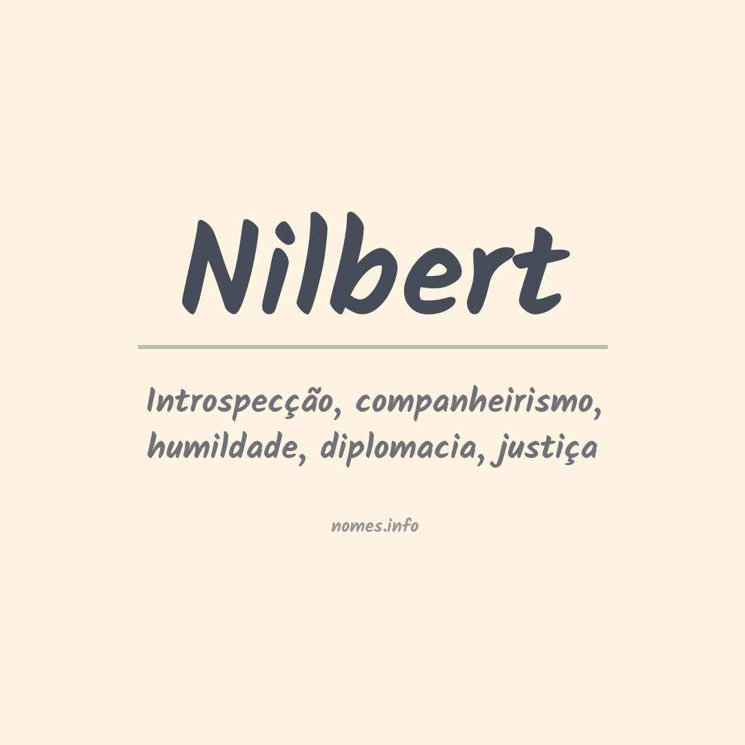 Significado do nome Nilbert