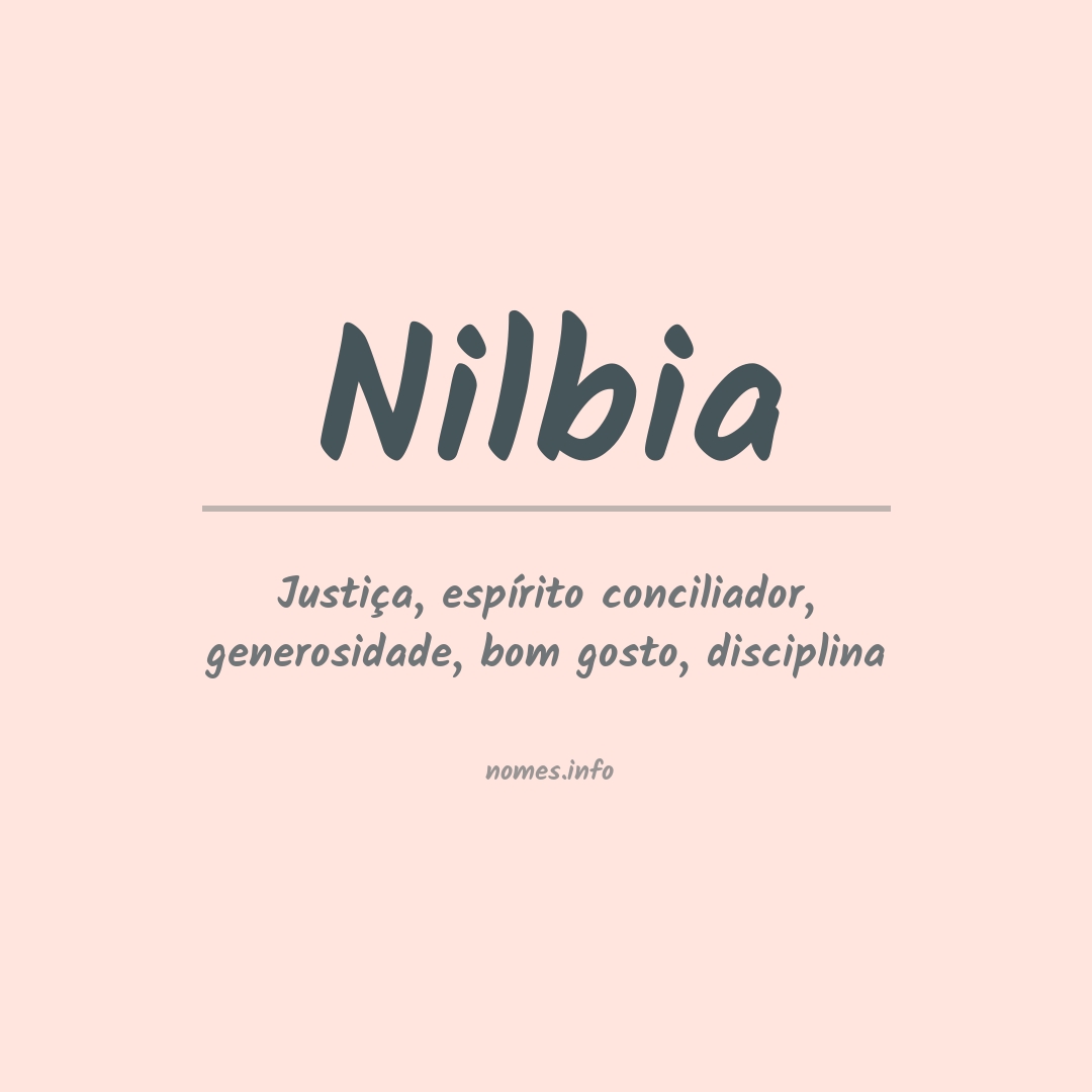Significado do nome Nilbia