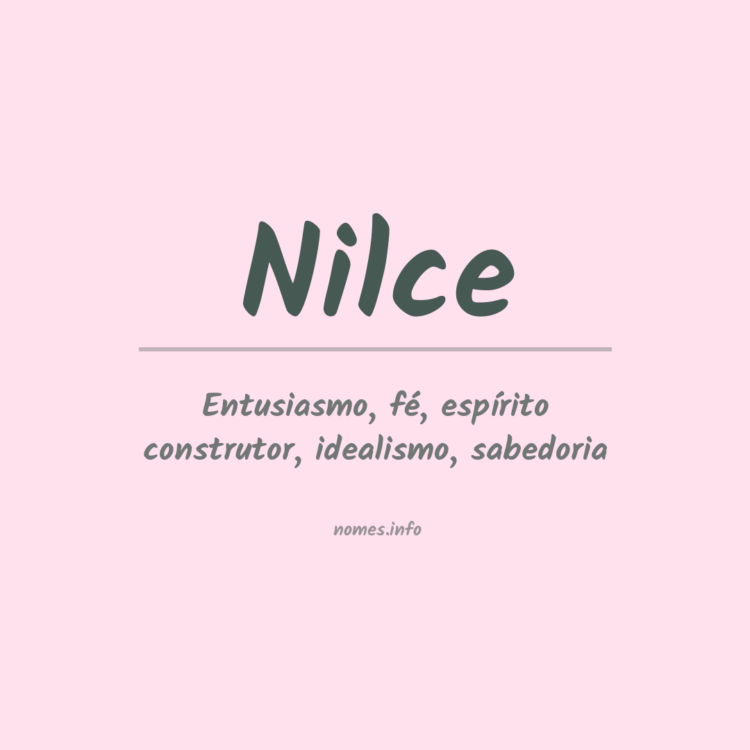 Significado do nome Nilce
