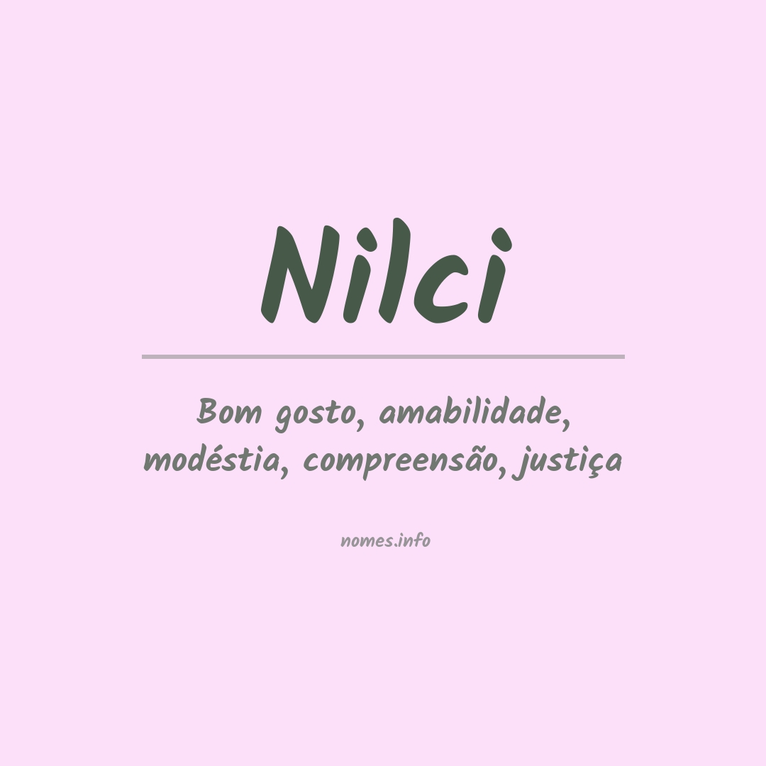Significado do nome Nilci