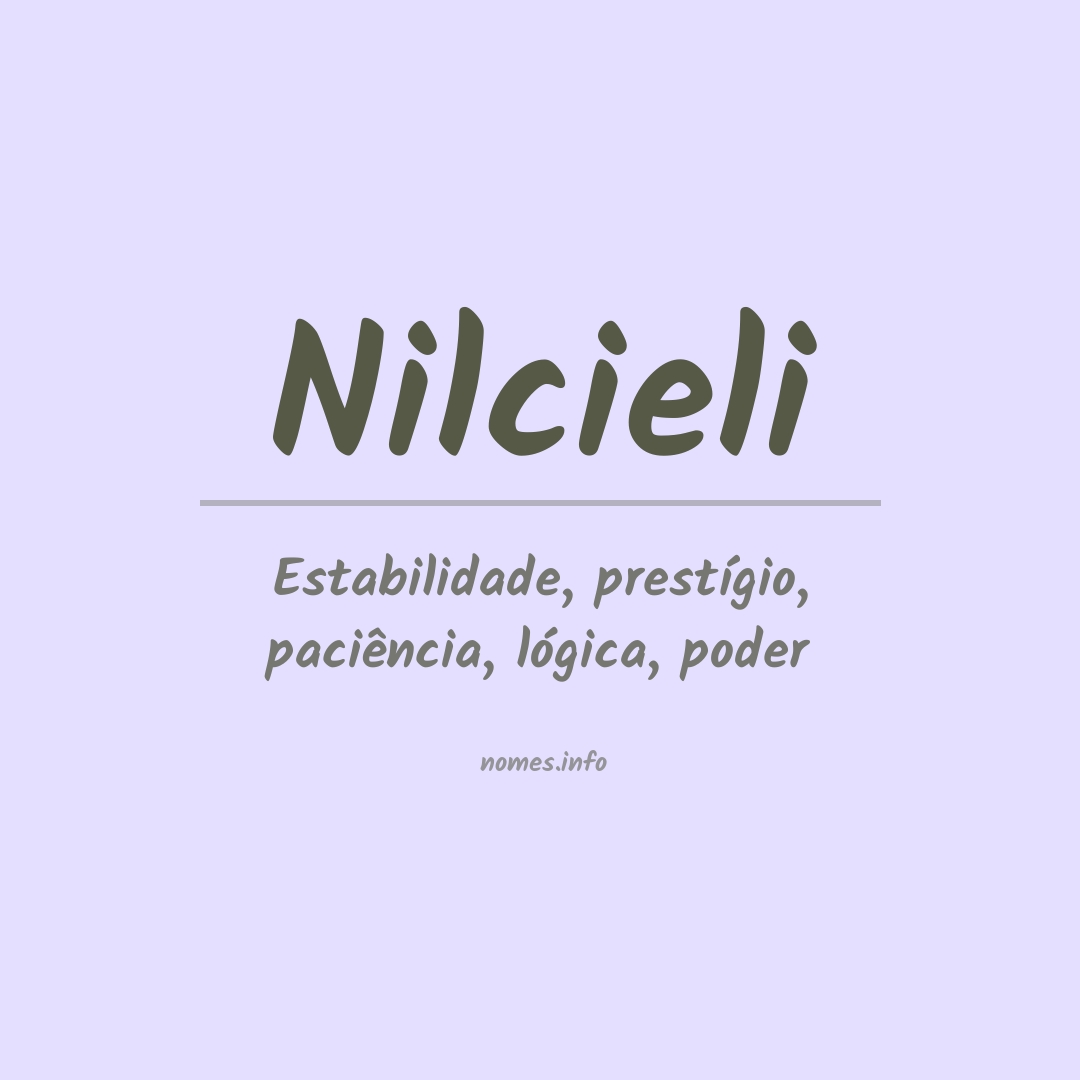 Significado do nome Nilcieli