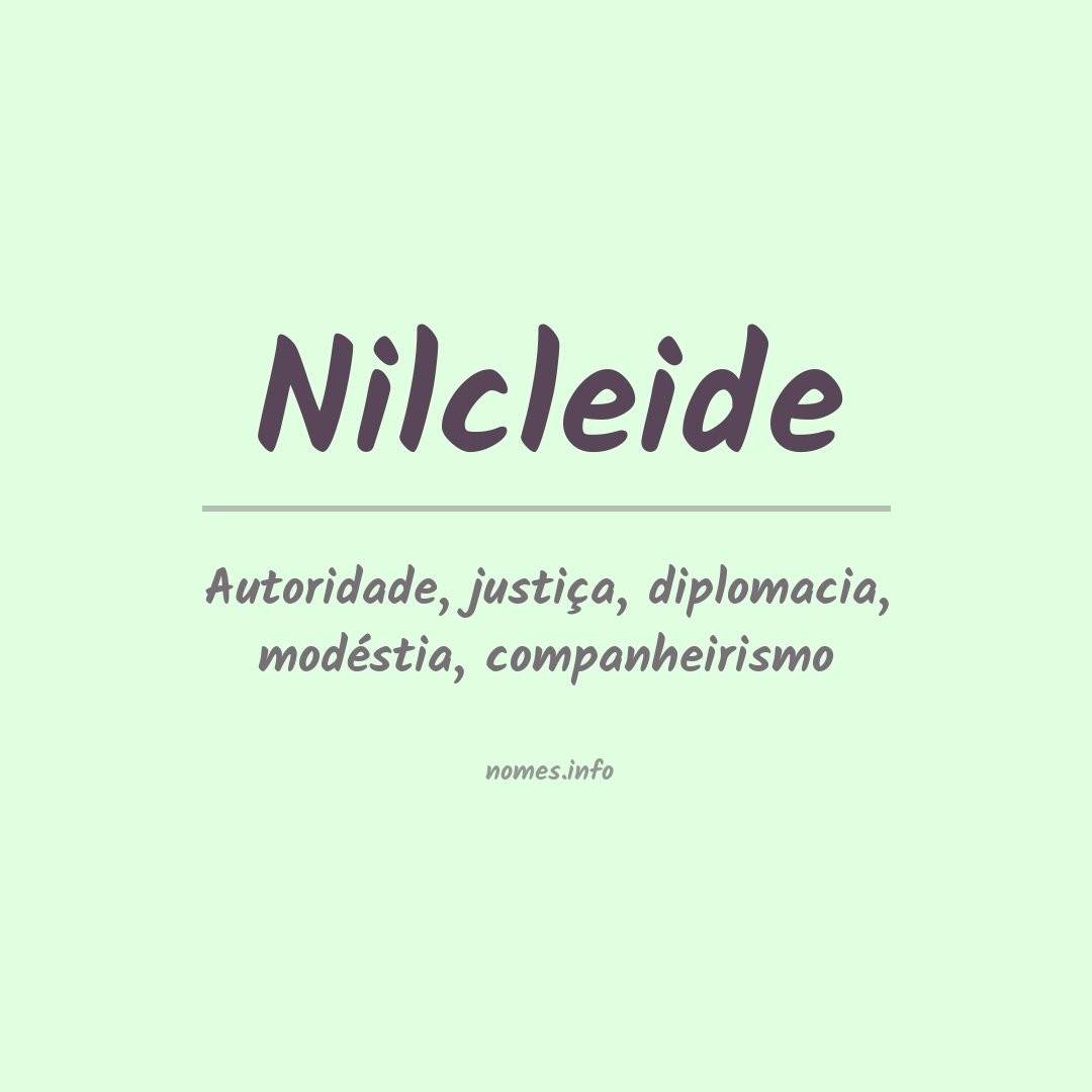 Significado do nome Nilcleide