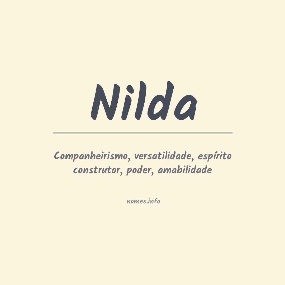 Significado do nome Nilda