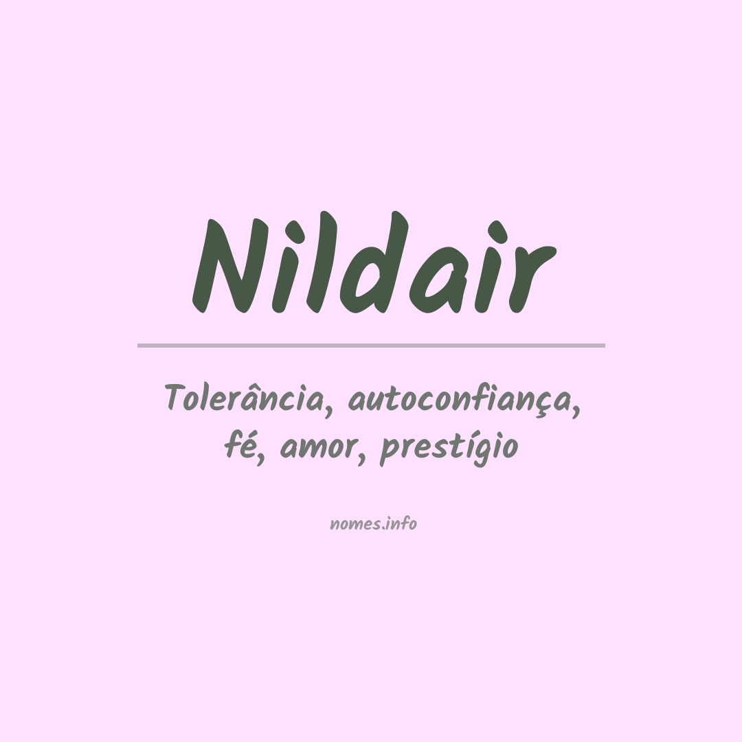 Significado do nome Nildair